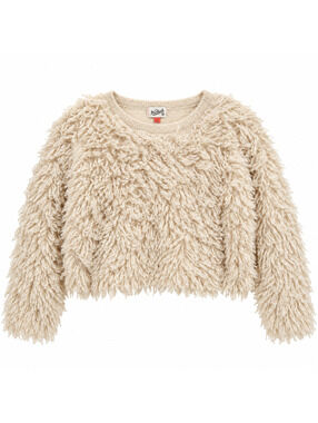 Woolrich Cream Shaggy Textured Sweater Size S